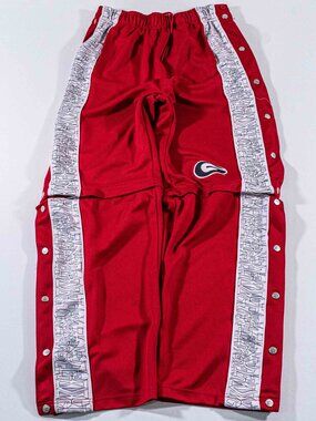 Vintage 90s Starter Georgia Bulldogs Tearaway Pants Medium Zip Off UGA Baggy